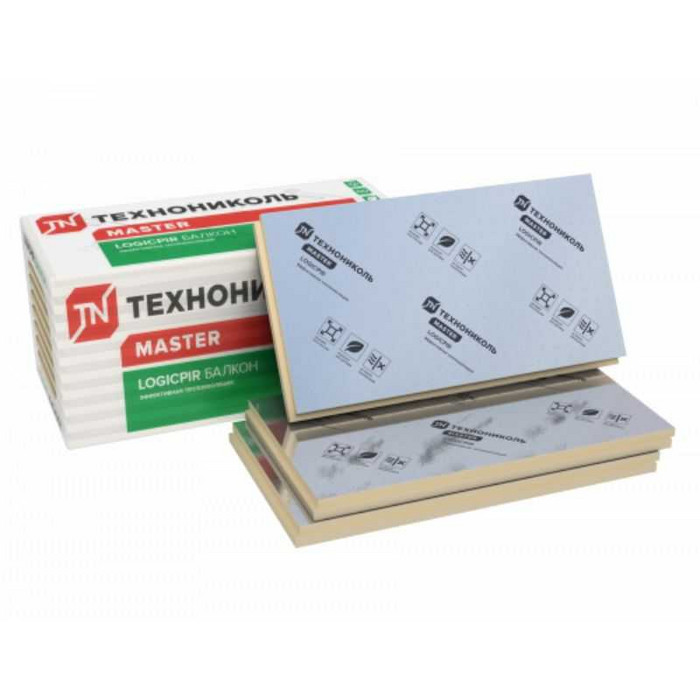 Утеплитель Технониколь LOGICPIR Балкон Ф/Ф Г4 20х600х1200
